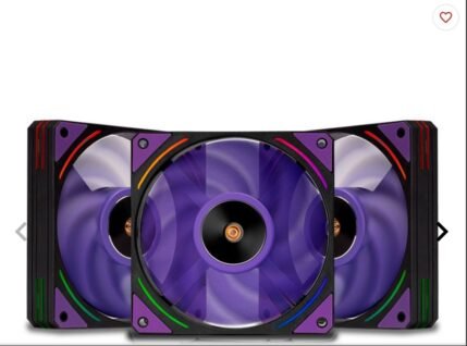 Kit Ventoinha Mancer Voltaic Purple Edition, 3x120mm, Preta