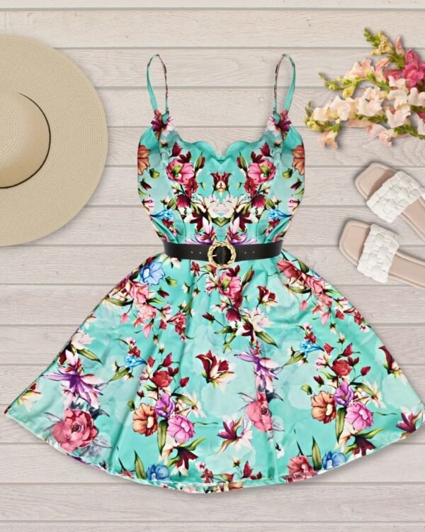 Vestido Feminino Rodado