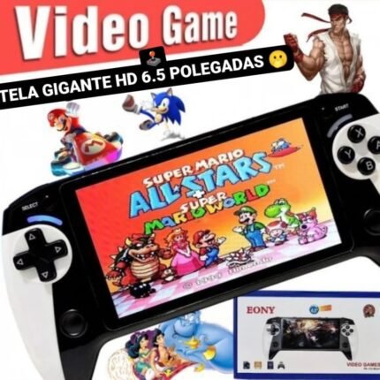 Vídeo Game portátil 10000 jogos retrô tipo P-s.Eony 6.5 Polegadas