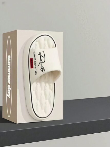 🛒Chinelos Masculinos de Moda, Material EVA, Resistente a Odores, Biqueira Aberta, Sola Macia, Respirável e Confortável, Chinelos Domésticos Casuais Pretos, Adequados para Uso Interno ou Externo, Sandálias Essenciais para Uso Diário