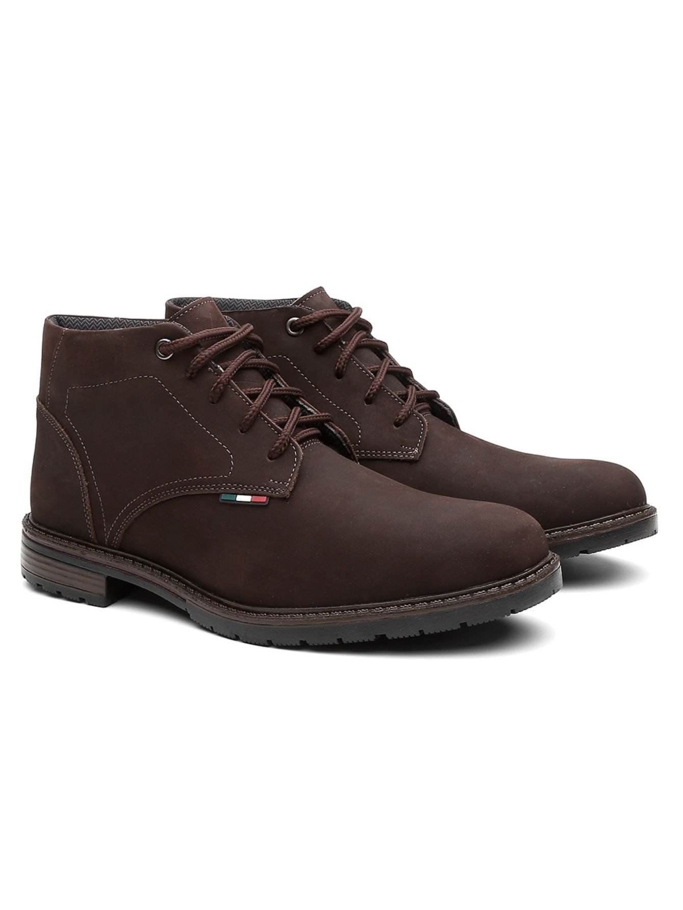 🛒Bota Coturno de Couro e Solado Costurado Casual Cano Baixo Masculino Vitiello - Imagem 3