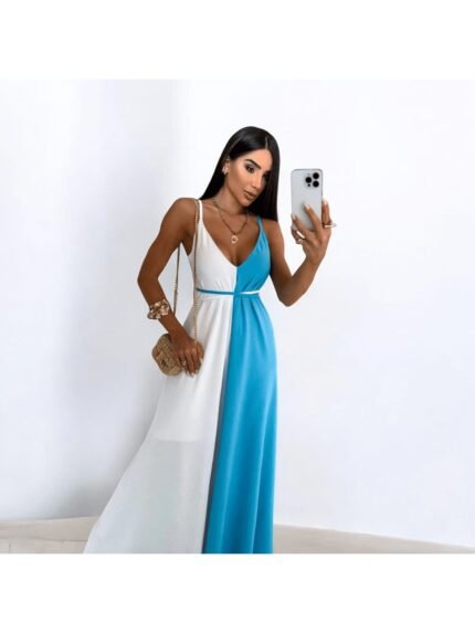 🛒Vestido Lorena Bicolor Verão Lançamento