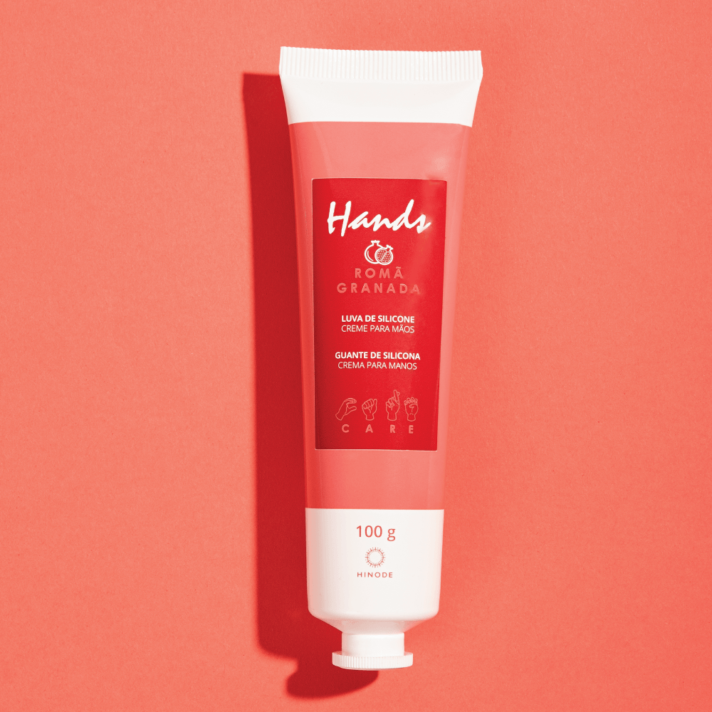 LUVA DE SILICONE HANDS ROMÃ CREME P/AS MÃOS 100 GRS