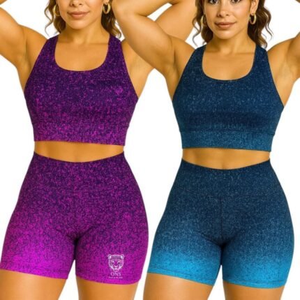 Dê uma olhada em Kit 2 Shorts Degradê Feminino Modelador Meia Coxa Zero Transparência Roupa