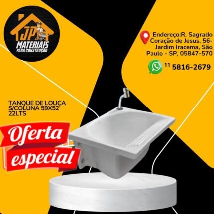TANQUE DE LOUÇA S| COLUNA 59X52 22LTS