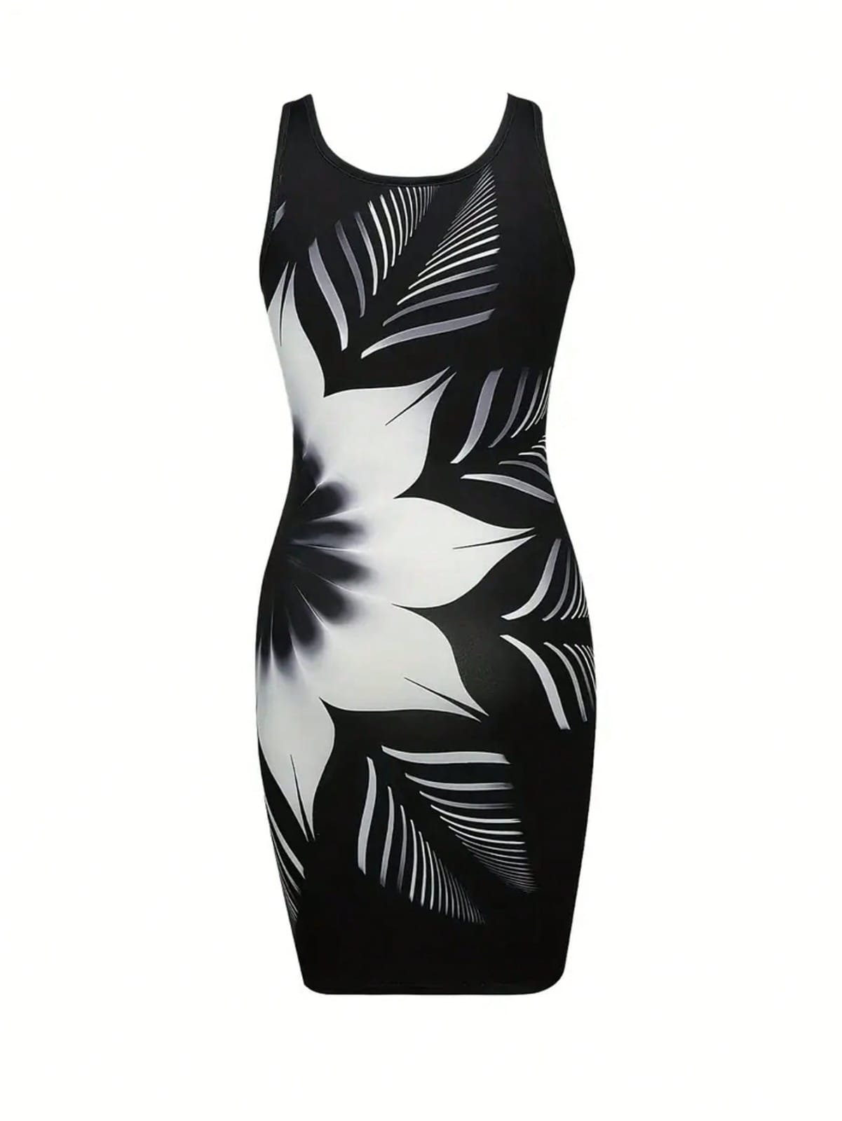 🛒Vestido Chemise com Estampa de Corrente Plus Size, Casual e Fashion para Uso Diário, Preto, Férias de Verão - Imagem 3