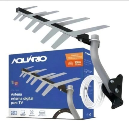 KIT ANTENA DIGITALMOD DTV 1500 AQUARIUS C 10 MT CABO E SUPORTE