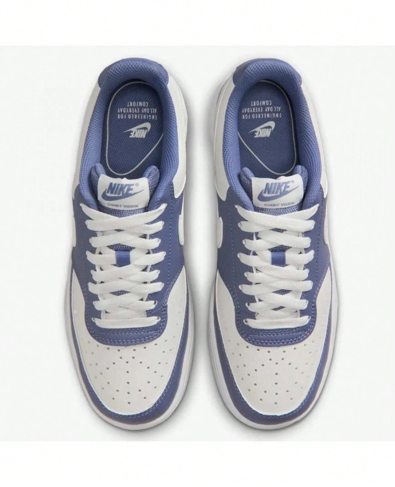 🛒Tênis Nike Court Vision Low Next Nature Feminino - Azul Claro e Branco - Imagem 2