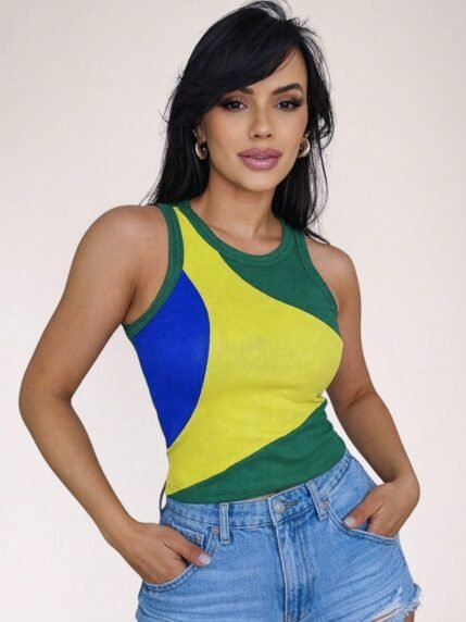 🛒Regata nadador Blusa Feminina Regata Blusinha t Shirt fresquinha Verão 200+ vendido