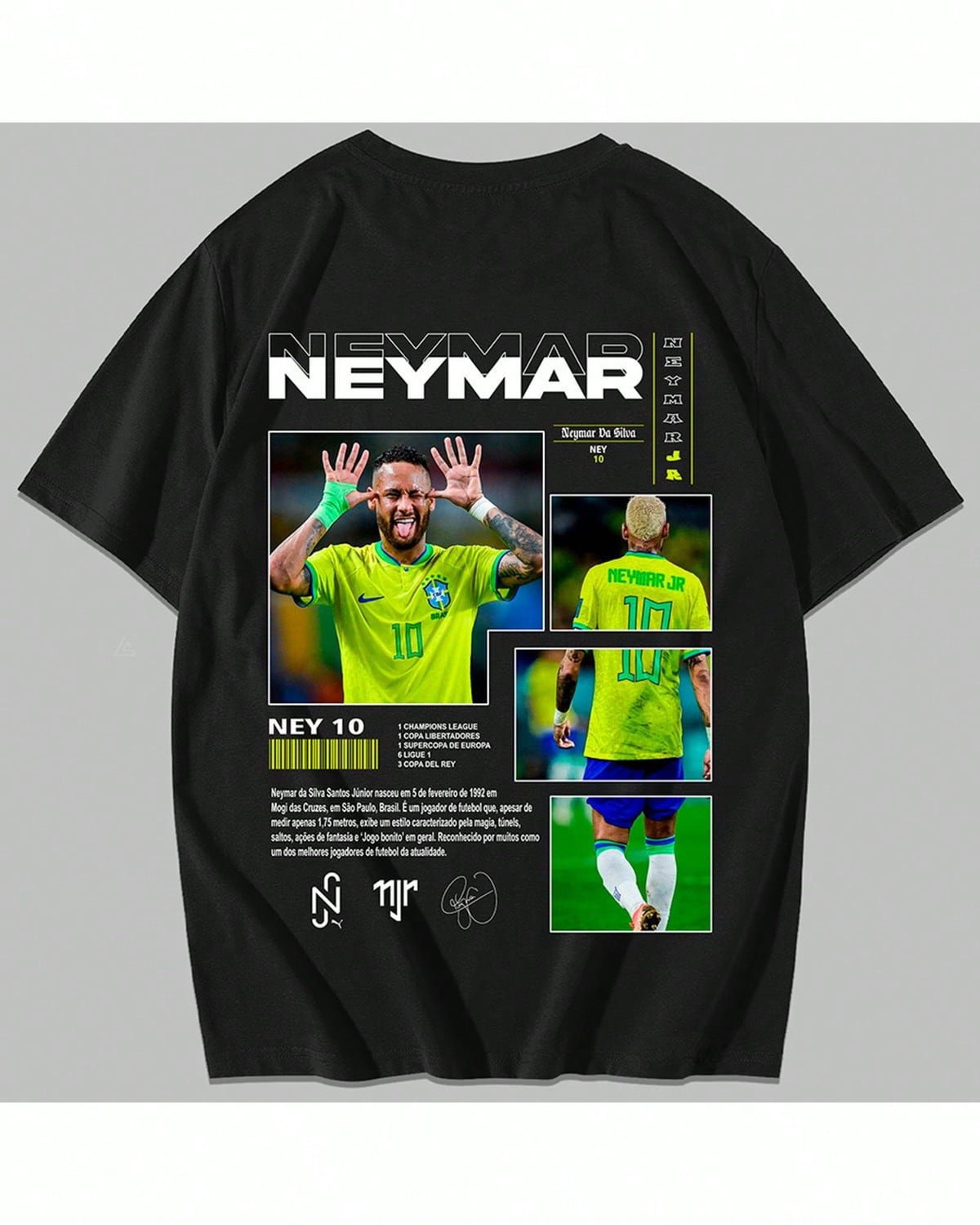 🛒Camiseta Copa do Mundo Brasil Futebol Neymar Jr Craque NJR 100% Algodão Várias Cores Unissex