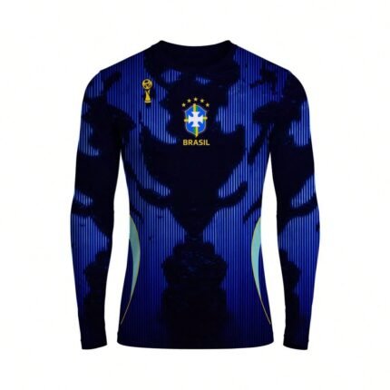 🛒Blusa Manga Longa Prot Uv Camiseta Masculina 3D Poliéster Futebol Copa Brasil Jogo Mundial Estampa Seleção Fut Camisa Rosa Pink Preto Gol Jogos Amarelo Preto Azul 200+ vendido