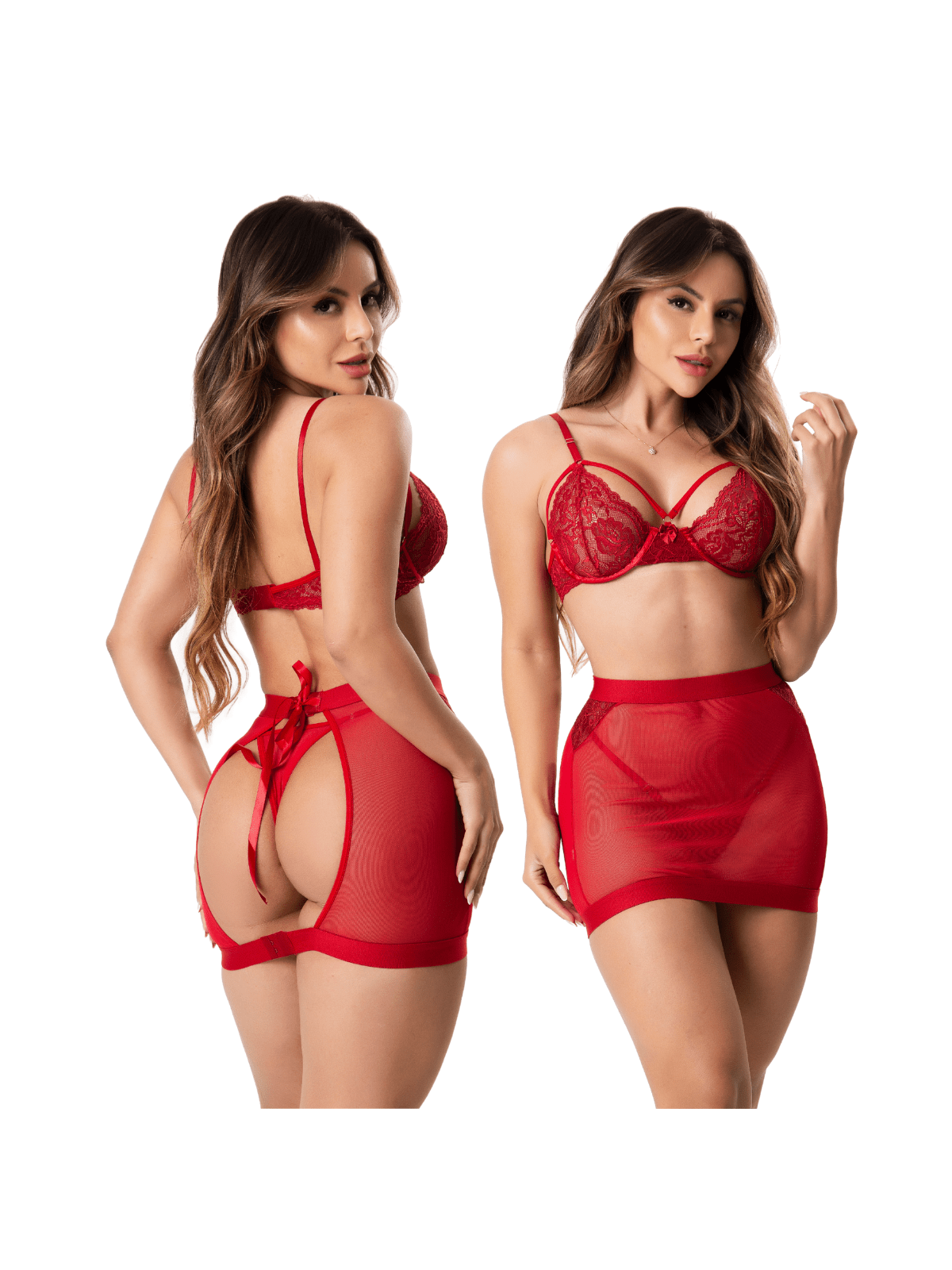 🛒Trio Saia Sensual Conjunto + Saia Removível 50+ vendido
