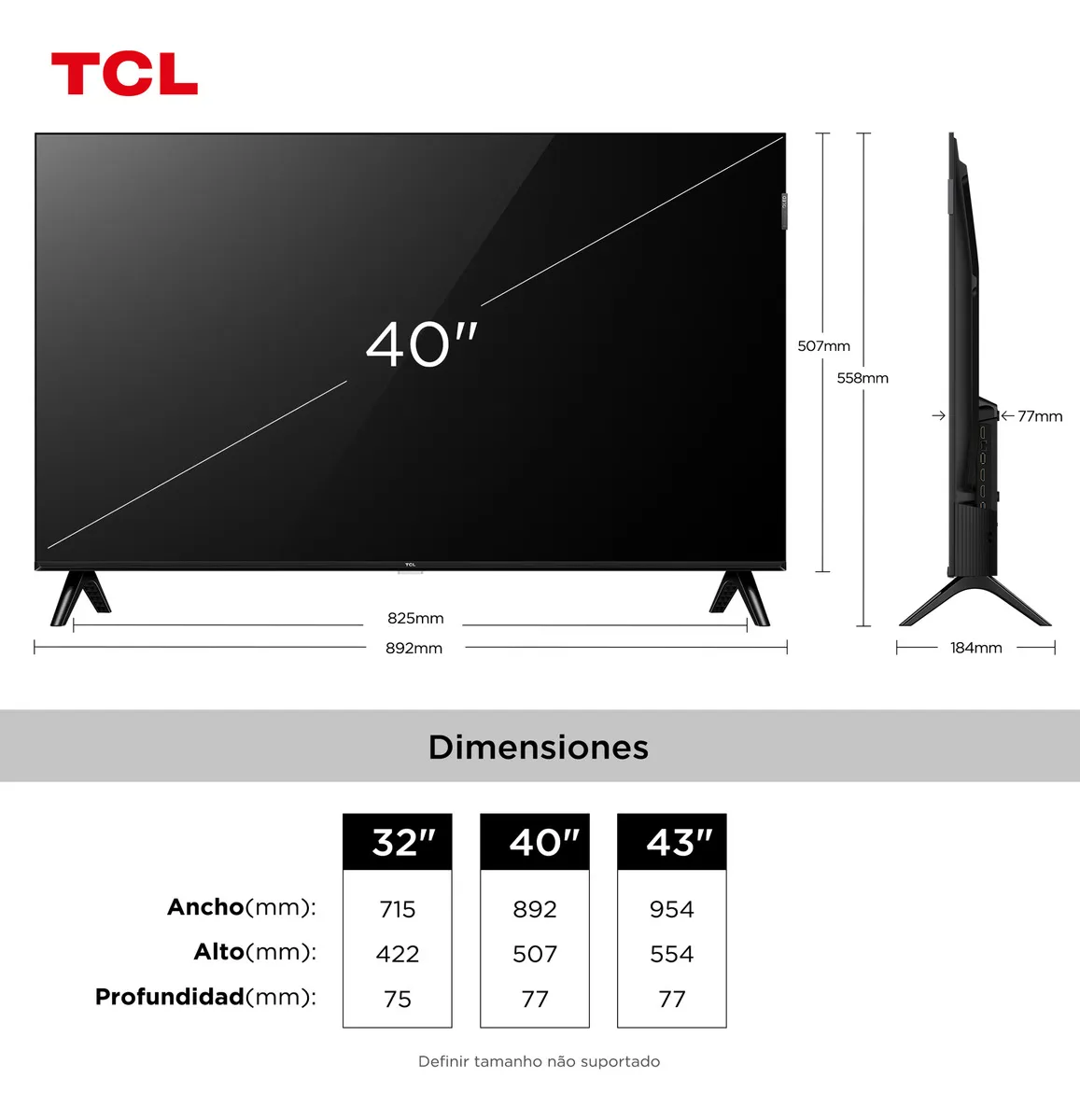 Smart TV TCL 40 Polegadas Full HD QLED S5K WiFi Bluetooth Google TV 2 HDMI HDR10 Dolby Audio 40S5K - Imagem 4