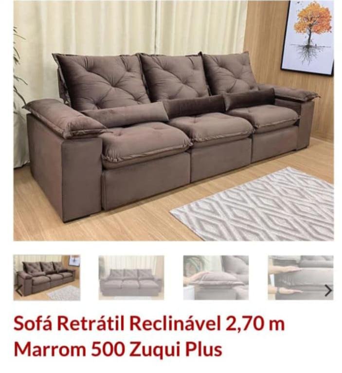 SOFÁ RETRATIL INAPRECIÁVEL , ZURIQUE PLUS