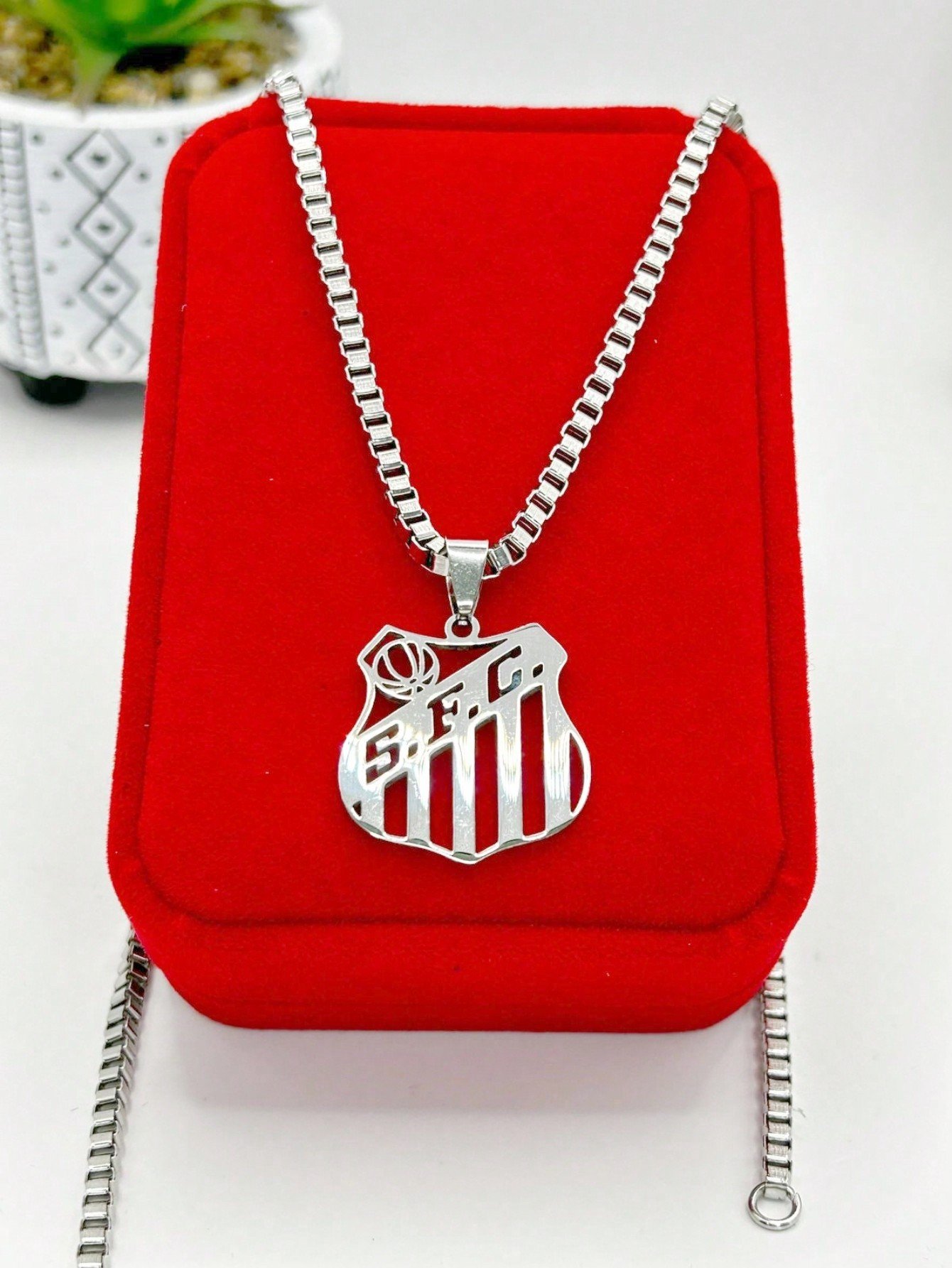 🛒Colar De Corrente Porto Santos Em Aço Inoxidável Para Meninos E Meninas - Imagem 2