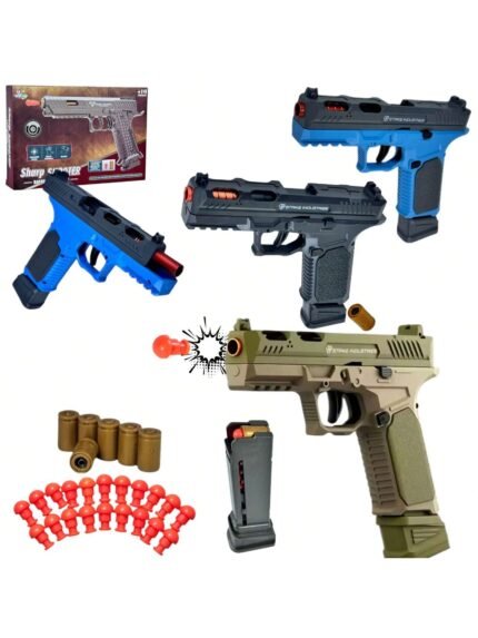 🛒Arma Lançador De Dardos Nerf Automatico Com Capsulas Que Saltam Do Brinquedo