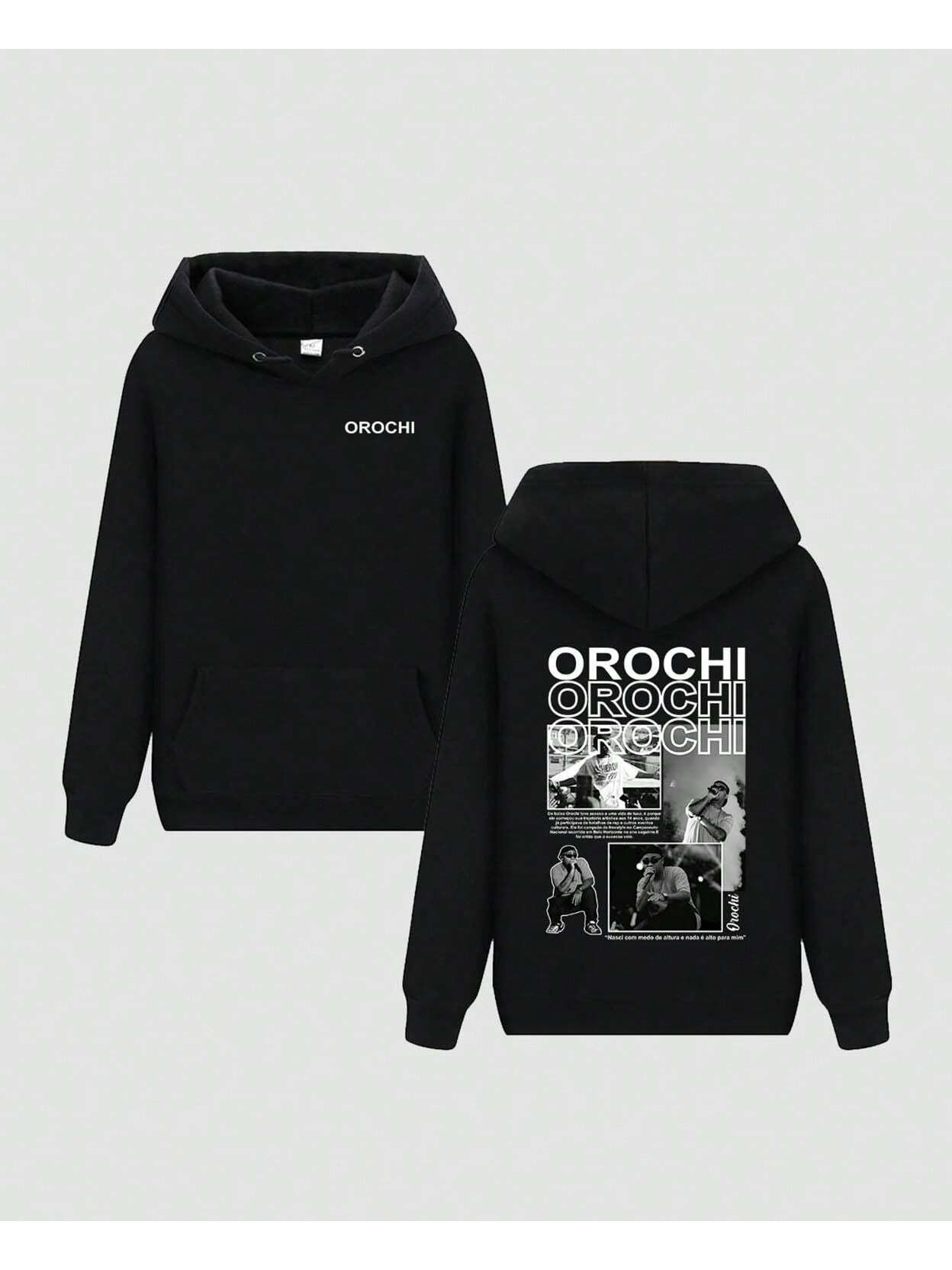 🛒Moletom Unissex Canguru MC Rapper Orochi Vida Rasa 442 Cria Assault Main Fim de Noite Cara Blusa de Frio Carioca