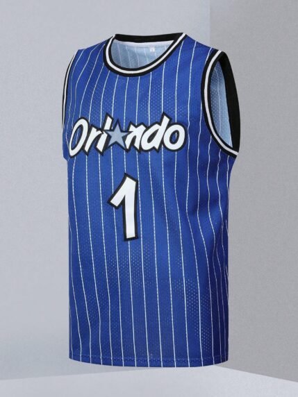 🛒1 Peça Camisa de Basquete Masculina – Azul com Bordado Primavera 50+ vendido