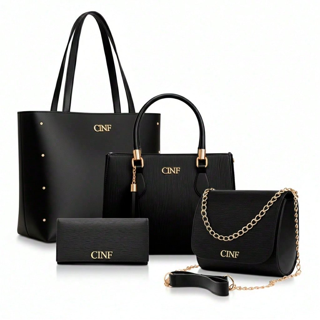 🛒Kit Bolsa Feminina Sacola Grande + Bolsa Média + Tira Colo + Carteira 400+ vendido