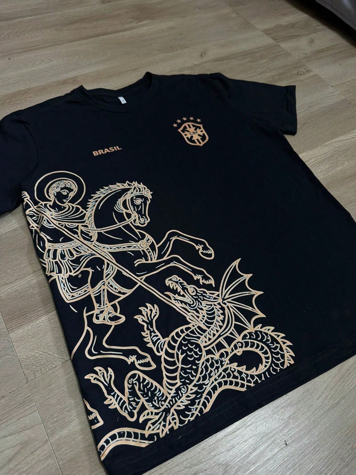 🛒Camiseta Brasil Seleção São Jorge Unissex Tradicional - Imagem 2