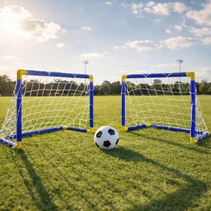 🛒Kit 2 golzinho futebol Travinhas Rede e bola Brinquedo